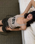 WARDEN EDGE TRY Graphic Racerback Knit Tank Top