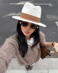 ROVENTE Brushed V-Neck Relaxed Fit Long Sleeve Knit Sweater
