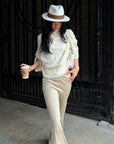 ROVENTE Soft-Touch High-Waist Flared Pants