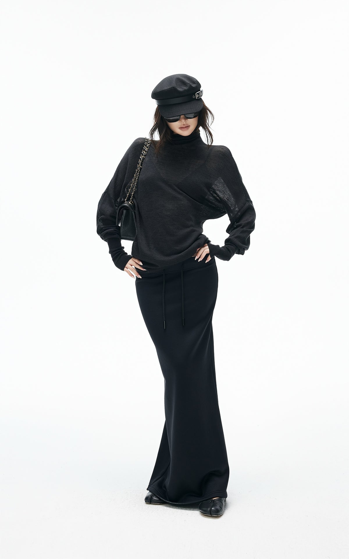 IAMXIAA Layered Low-Rise Mermaid Maxi Skirt