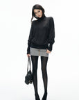 IAMXIAA Inside-Out Contrast Denim Micro Skirt
