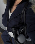 Hydrae Plush-Trim Zip-Up Hoodie & Wide-Leg Sweatpants Set