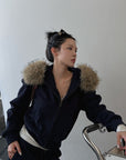 Hydrae Plush-Trim Zip-Up Hoodie & Wide-Leg Sweatpants Set