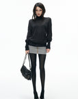 IAMXIAA Inside-Out Contrast Denim Micro Skirt