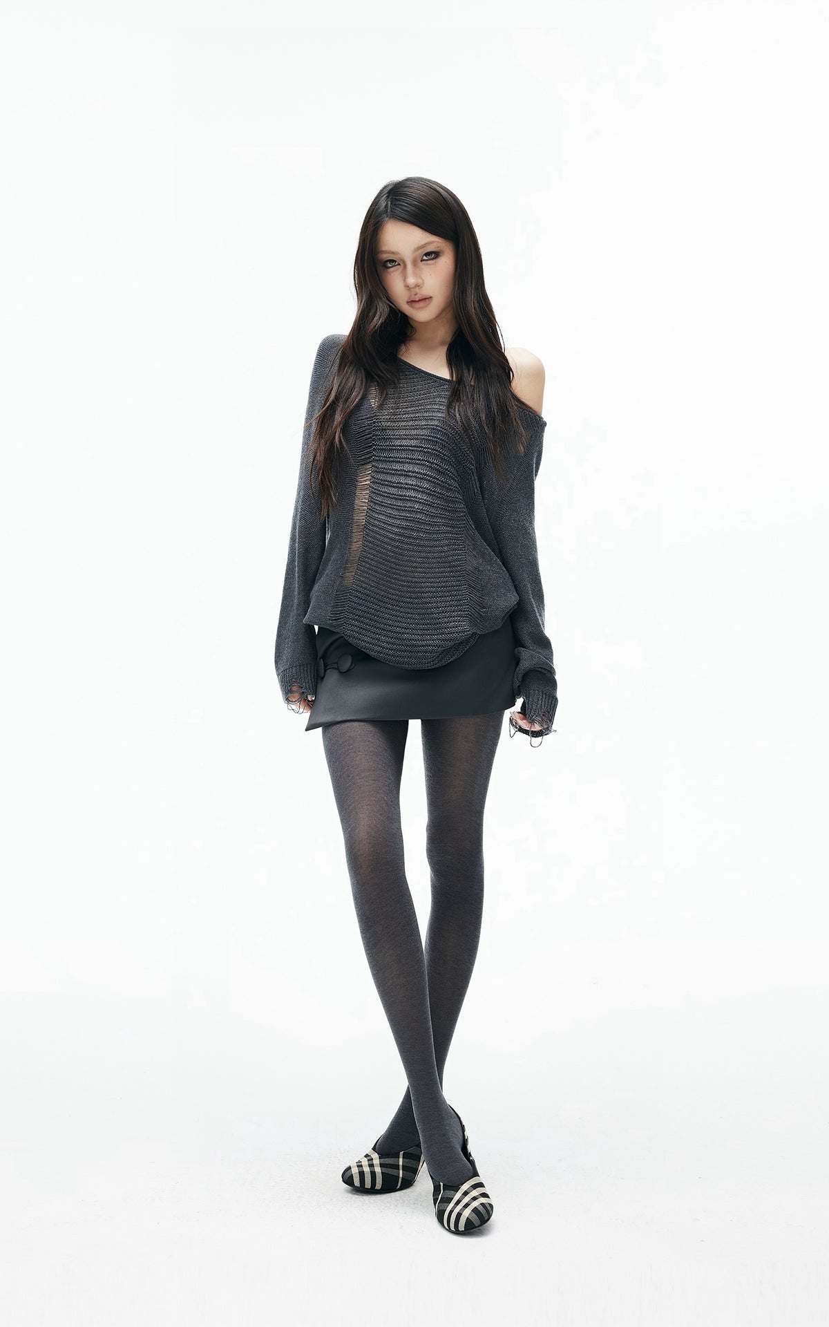 IAMXIAA Toggle Detail Low-Rise Mini Skirt
