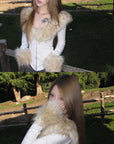 Rase le sol フェイクファー トリム フィットトップ