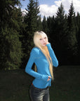 Rase le sol Hooded Zip Knit Cardigan