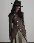 DOINDULGE Veste réversible à col montant asymétrique