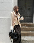 Rase le sol Leopard Print Drawstring Wide-Leg Pants
