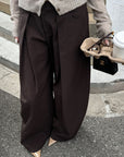 Rase le sol Voluminous Wide-Leg Tailored Pants