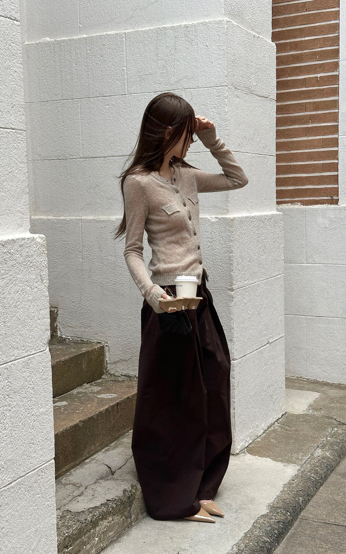 Rase le sol Voluminous Wide-Leg Tailored Pants