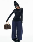 IAMXIAA Ruched Ribbed Longline Slim-Fit Knit Top