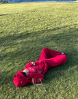 Rase le sol Rhinestone Gothic Zip-Up Hoodie & Wide-Leg Pants Set