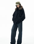 IAMXIAA Low-Rise Vintage Whisker Wash Baggy Wide-Leg Jeans