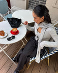 ROVENTE Soft Knit Cardigan, Camisole & Long Scarf Three-Piece Set