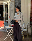ROVENTE Soft Knit Cardigan, Camisole & Long Scarf Three-Piece Set