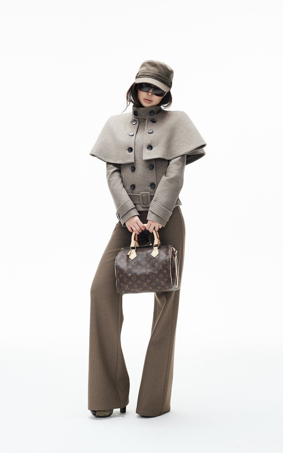 IAMXIAA Low-Rise Raw-Edge Tailored Flared Pants