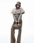 IAMXIAA Low-Rise Raw-Edge Tailored Flared Pants
