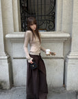 Rase le sol Fitted Button-Up Knit Cardigan