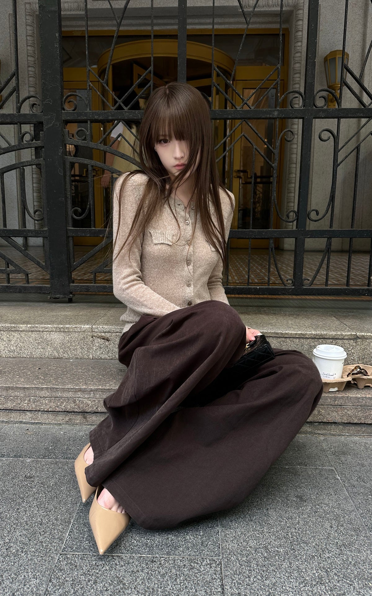 Rase le sol Voluminous Wide-Leg Tailored Pants