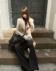 Rase le sol Faux Fur Draped Vest