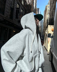 WARDEN EDGE Oversized Sherpa-Lined Zip-Up Hoodie