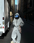 WARDEN EDGE Oversized Sherpa-Lined Zip-Up Hoodie