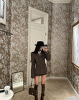 WARDEN EDGE Sculpted Pinstripe Blazer & Mini Skirt Set