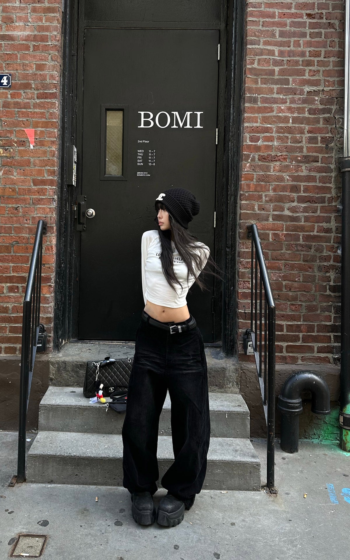 WARDEN EDGE Washed Black Corduroy Wide-Leg Pants with Curved Silhouette &amp; Faded Whisker Detail