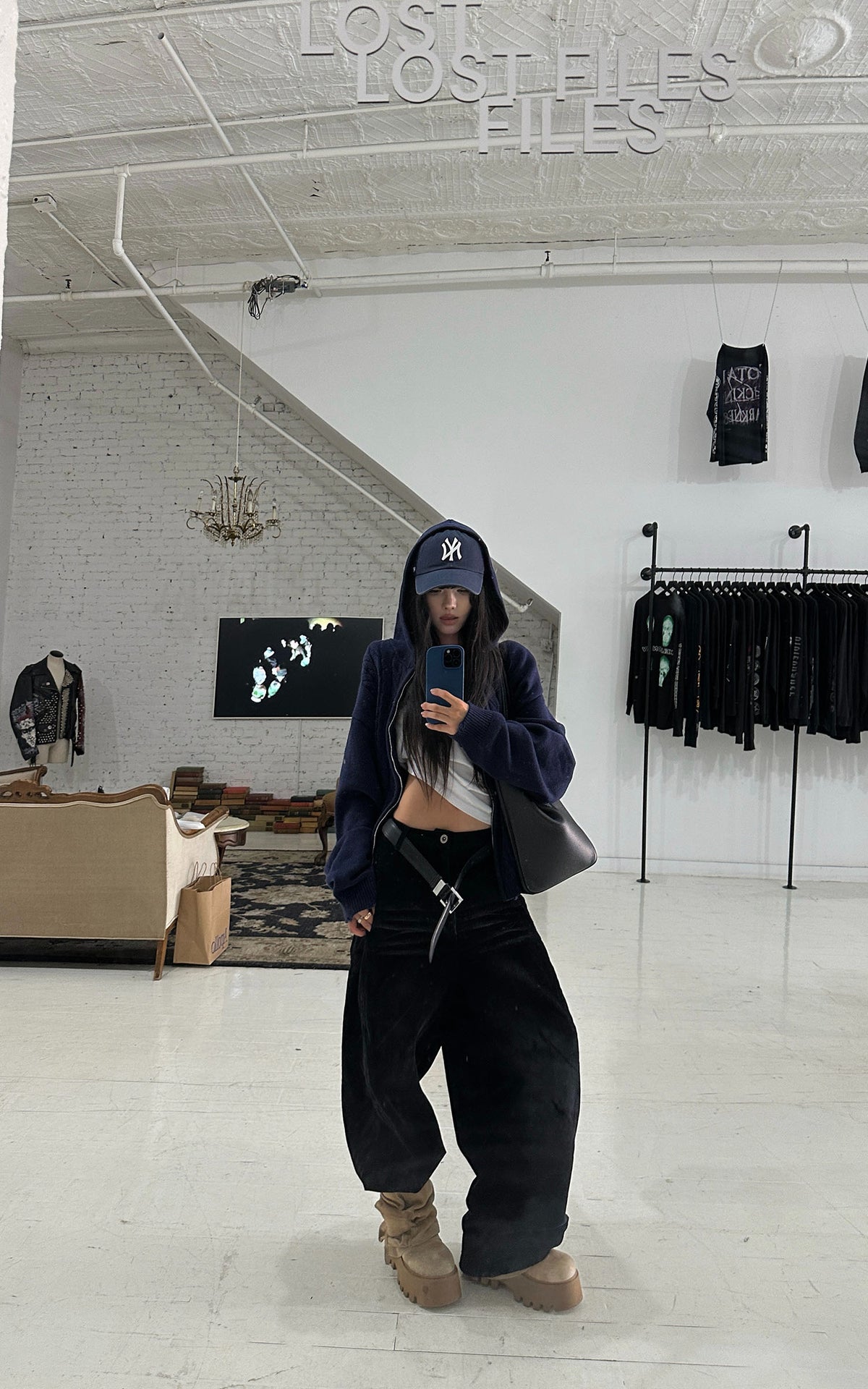WARDEN EDGE Asymmetric Cable Knit Zip-Up Hoodie