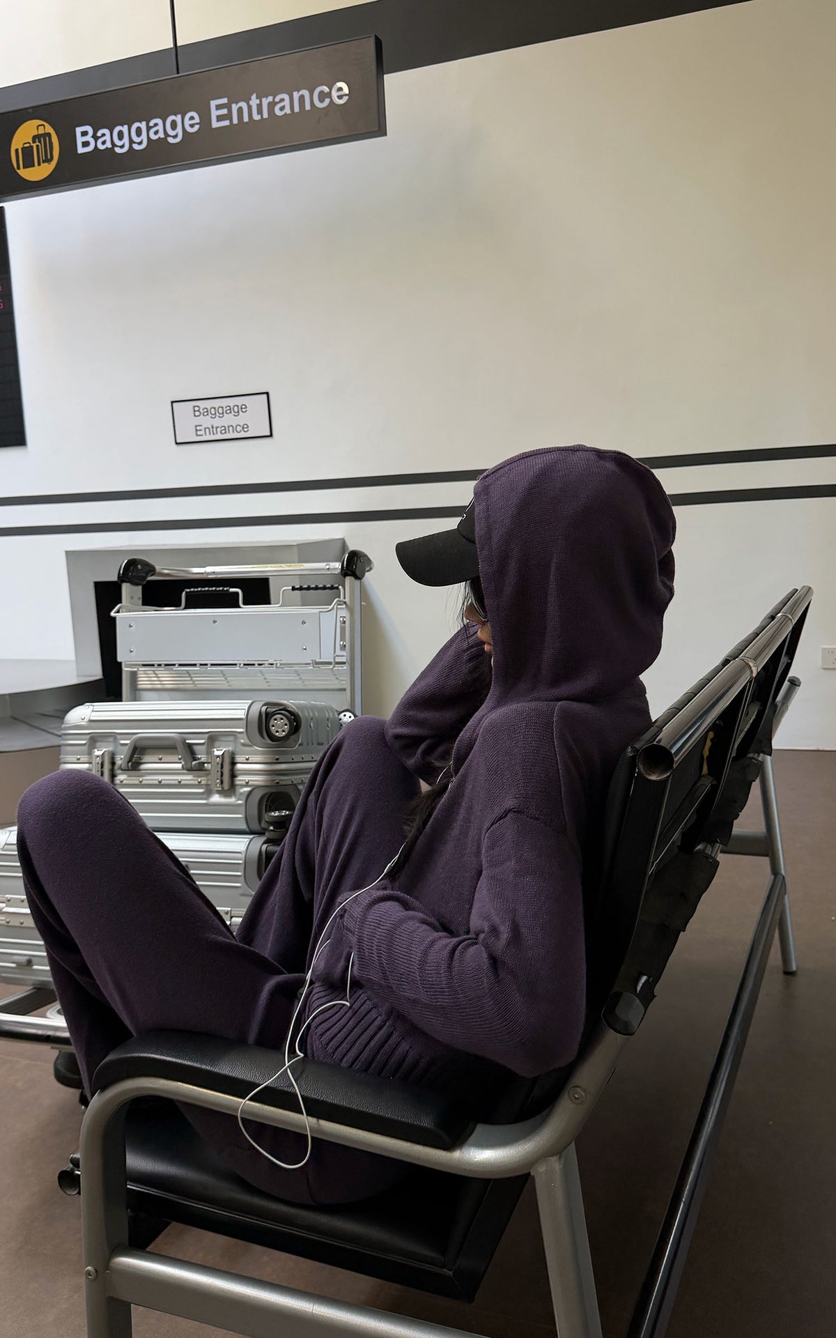 ROVENTE Knit Zip-Up Hoodie &amp; Drawstring Wide-Leg Pants Set