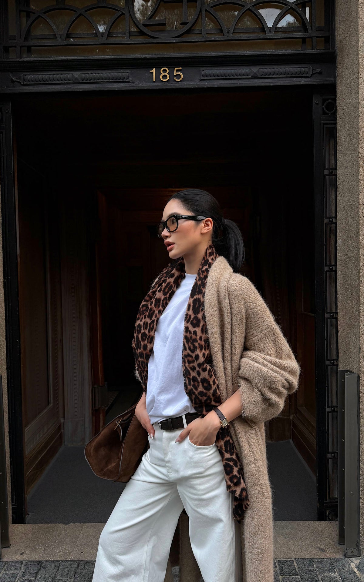 ROVENTE Brushed Longline Knit Cardigan