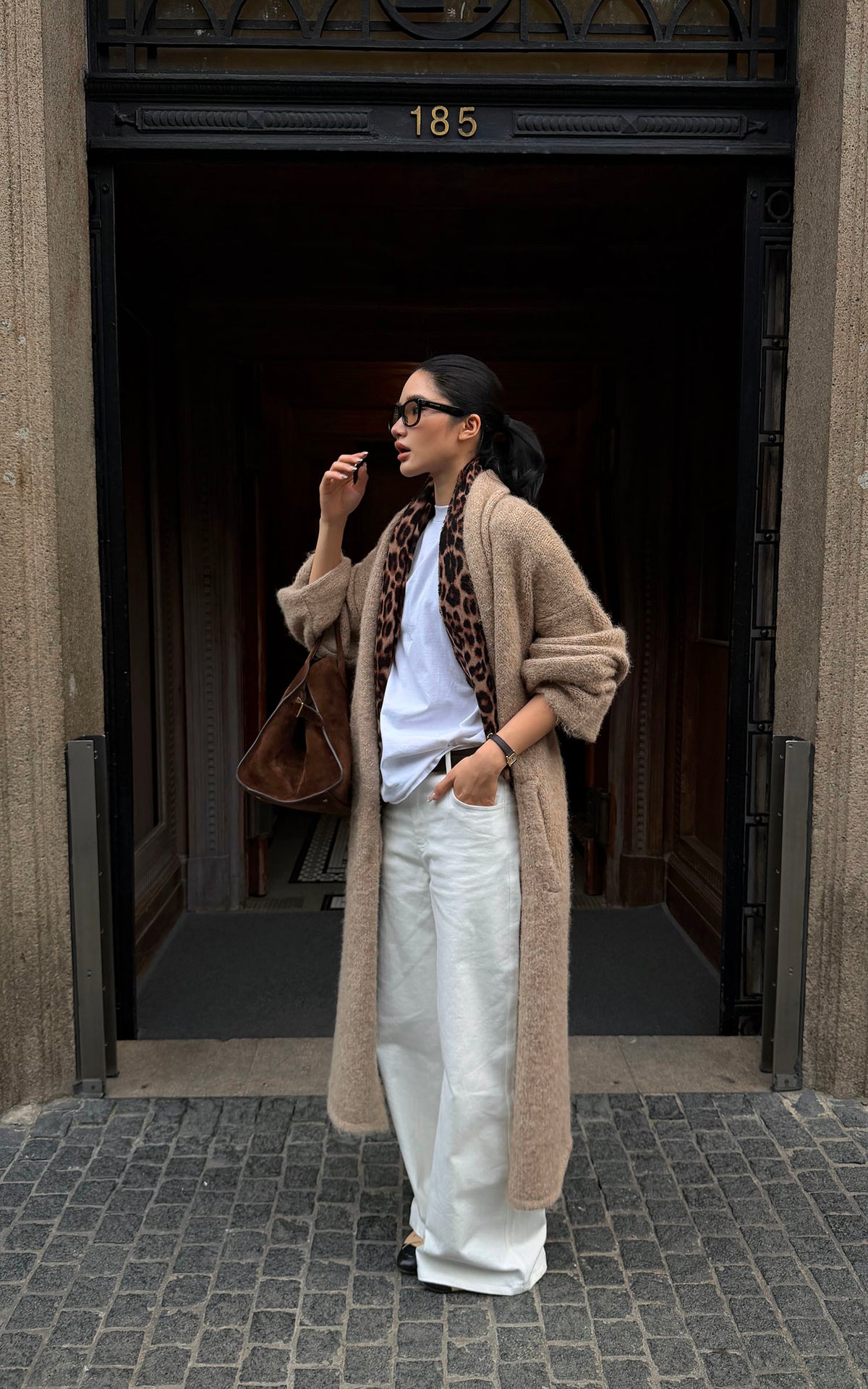 ROVENTE Brushed Longline Knit Cardigan