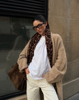 ROVENTE Brushed Longline Knit Cardigan