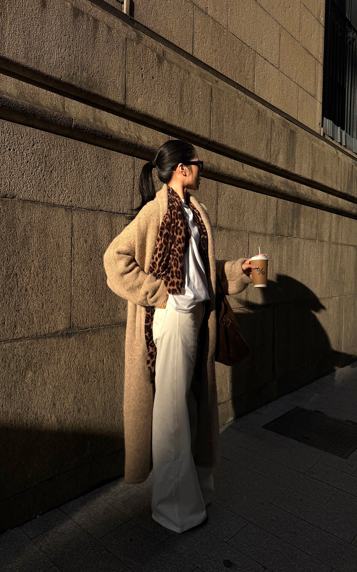 ROVENTE Brushed Longline Knit Cardigan
