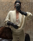 ROVENTE Shawl Collar Ribbed Knit Cardigan
