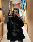 WARDEN EDGE Floral Ribcage Graphic Waffle Knit Long Sleeve Tee