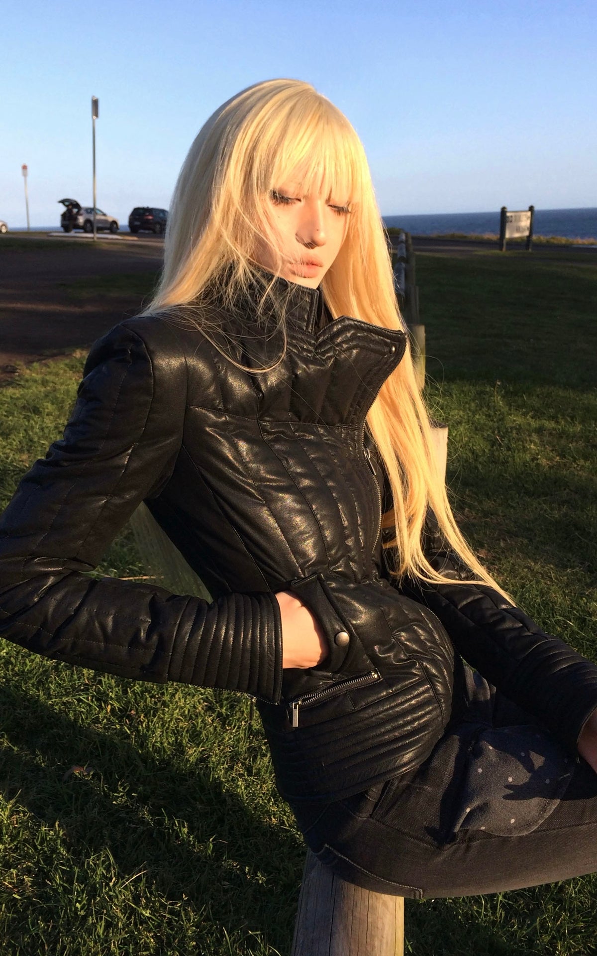 Rase le sol Quilted Asymmetric Down Jacket