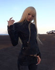 Rase le sol Quilted Asymmetric Down Jacket