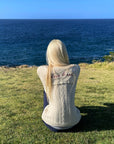 Rase le sol Sculpted V-Neck Cable Knit Top