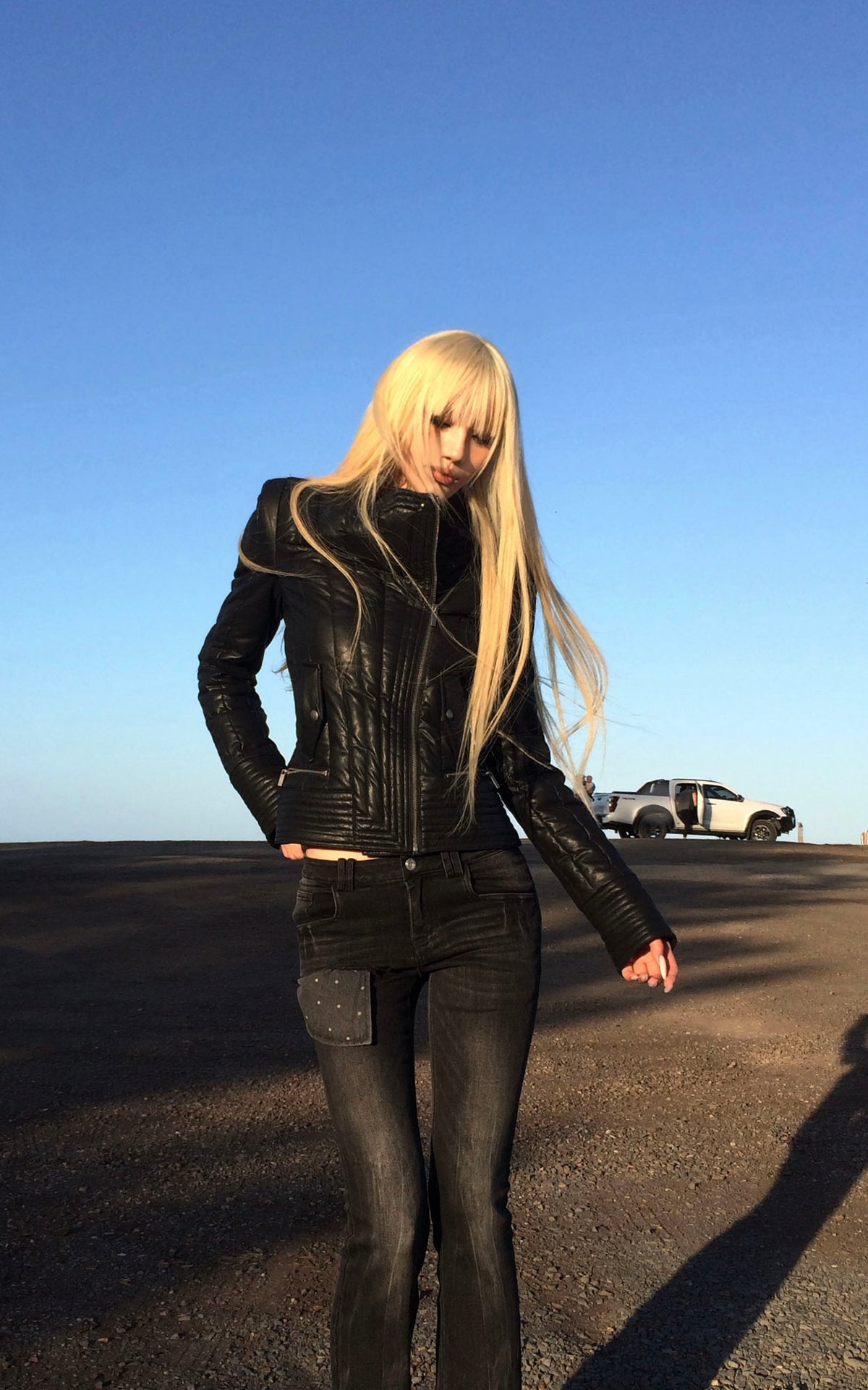 Rase le sol Quilted Asymmetric Down Jacket