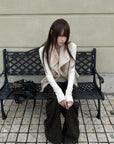 Rase le sol Leopard Print Drawstring Wide-Leg Pants