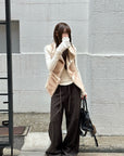 Rase le sol Faux Fur Draped Vest