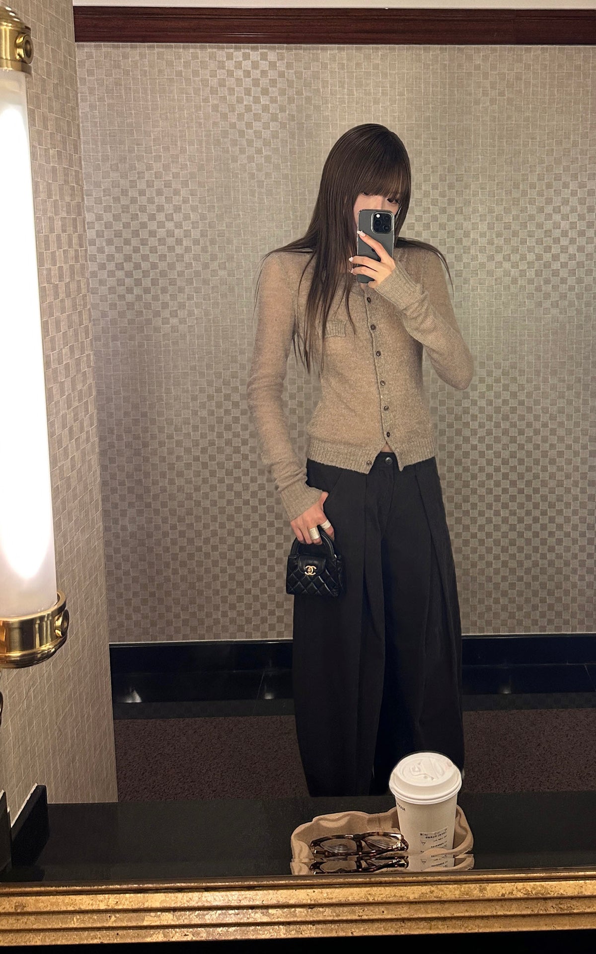 Rase le sol Fitted Button-Up Knit Cardigan