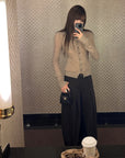 Rase le sol Fitted Button-Up Knit Cardigan