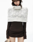 IAMXIAA Ruched Ribbed Longline Slim-Fit Knit Top