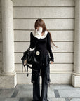 Rase le sol Multi-Pocket Utility Wide-Leg Cargo Pants