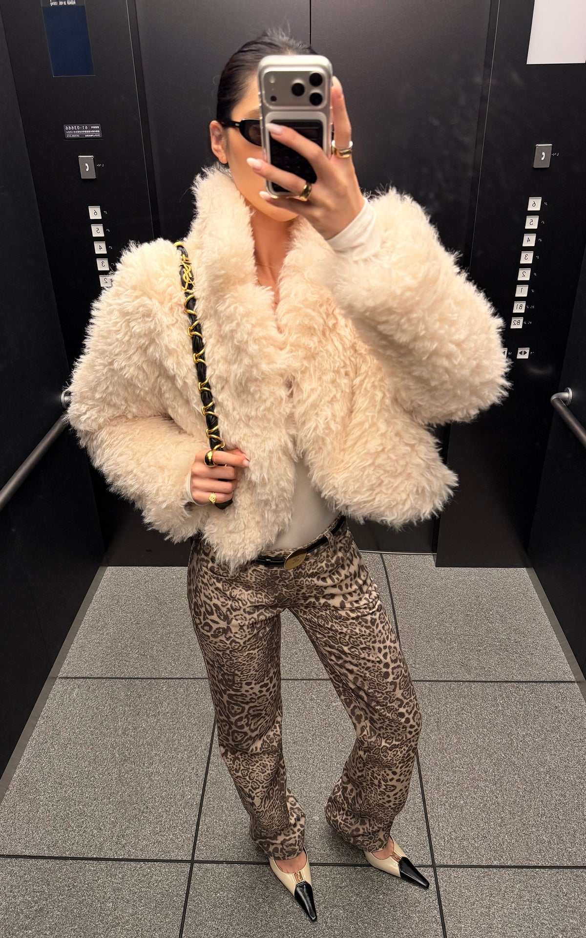ROVENTE Leopard Print Straight-Leg Pants with Full-Length Silhouette