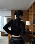 Hydrae Ensemble veste zippée ornée de strass & pantalon large