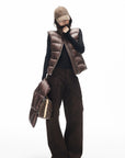 IAMXIAA Corduroy Wide Leg Cargo Pants with Utility Pockets